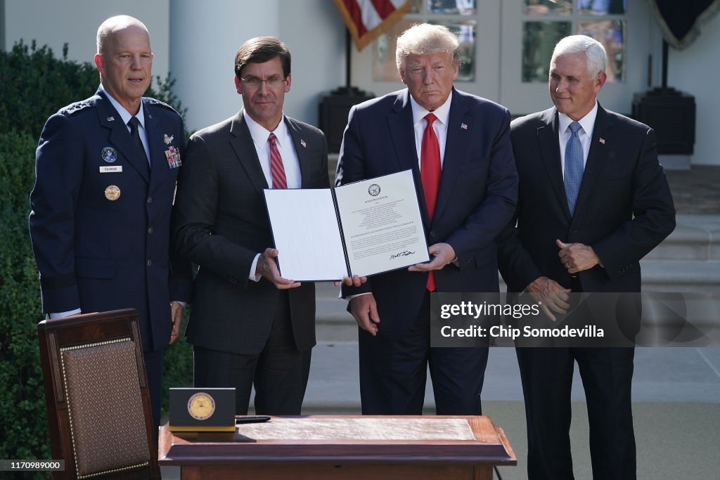 President Donald Trump Announces Establishment Of The U.S. Space Command