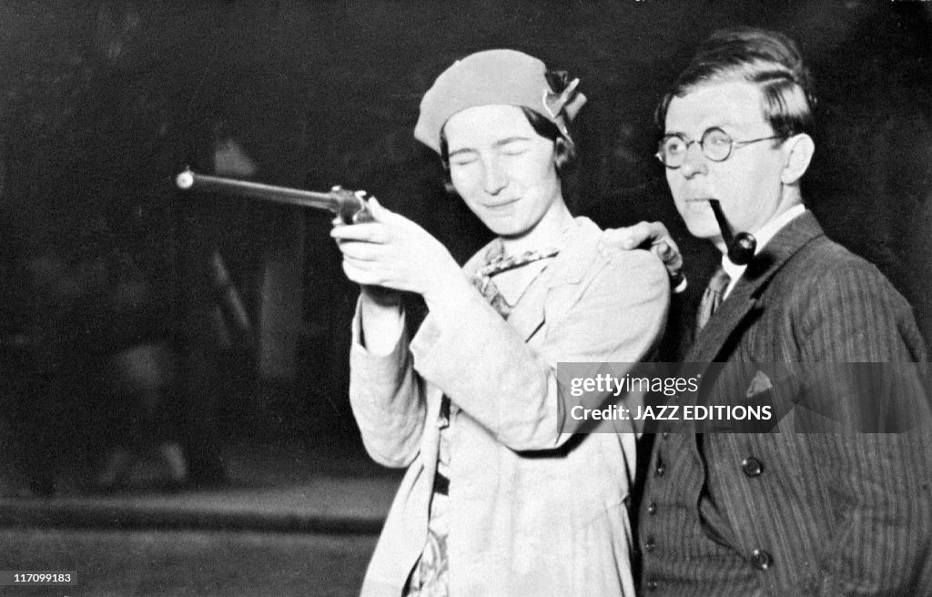 Jean-Paul Sartre And Simone De Beauvoir In Paris
