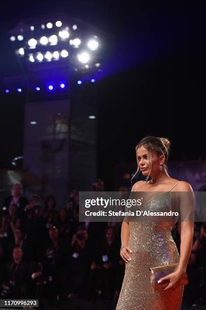 Natalia Mesa Bush walks the red carpet ahead of the "Ad Astra" screening during during the 76th Venice Film Festival at Sala Grande on August 29,...