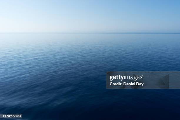 series of images of only the sea, photographed in the mediterranean, a range of different light - sea view stock pictures, royalty-free photos & images