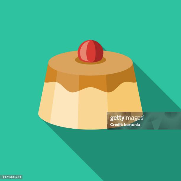 ilustrações de stock, clip art, desenhos animados e ícones de flan napolitano mexican food icon - pudim-de-leite