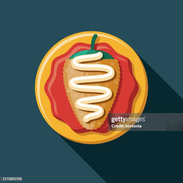 Icona Del Cibo Messicano Di Rellenos Cile, Foto stock