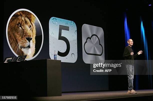 Apple CEO Steve Jobs introduces Apple's next generation computer operating system Mac OS X Lion, the mobile operating system iOS 5, and the internet...