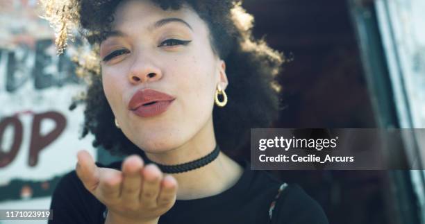 you make life beautiful when you share the love - blowing a kiss stock pictures, royalty-free photos & images