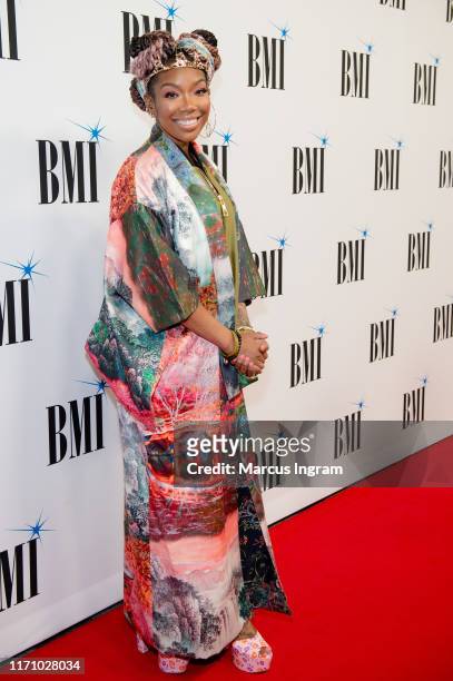Singer-songwriter Brandy attends the 2019 BMI R&B/Hip-Hop Awards on August 29, 2019 in Sandy Springs, Georgia.