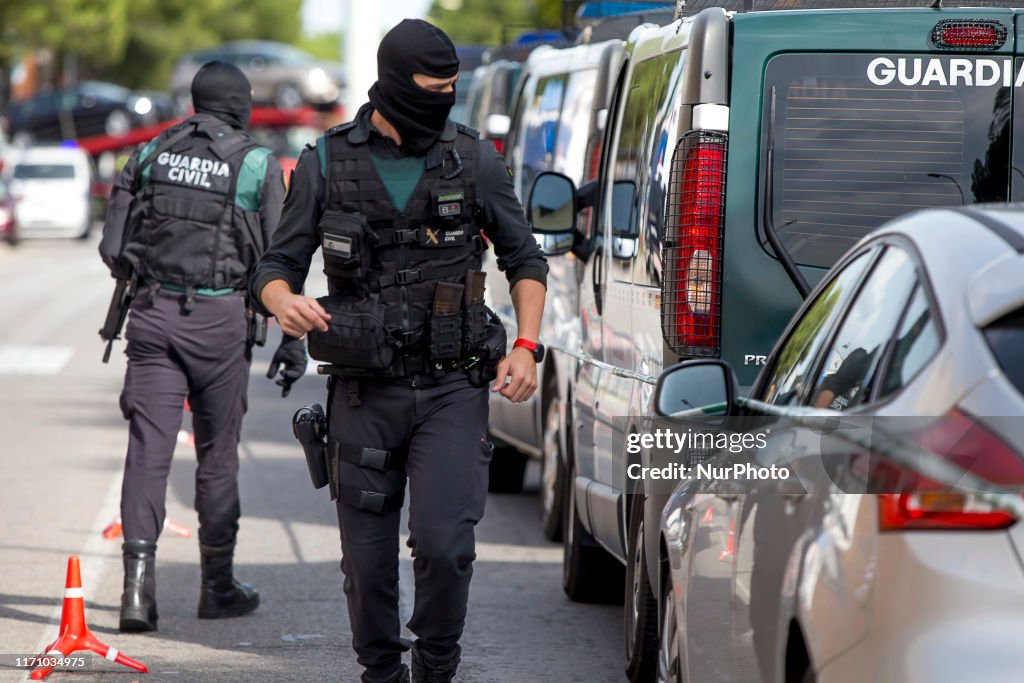 Guardia Civil Operation Against Catalan Activist In Barcelona
