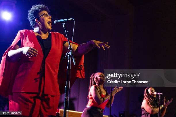 Brittany Howard performs on stage at EartH Hackney on August 29, 2019 in London, England.