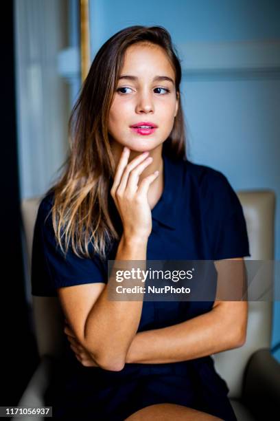 Alba Baptista poses during 67th San Sebastian Film Festival on September 25, 2019 in San Sebastian, Spain.