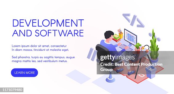 Computer Software Development Pic Computer Software Development Vector Illustration High-Res Vector ...