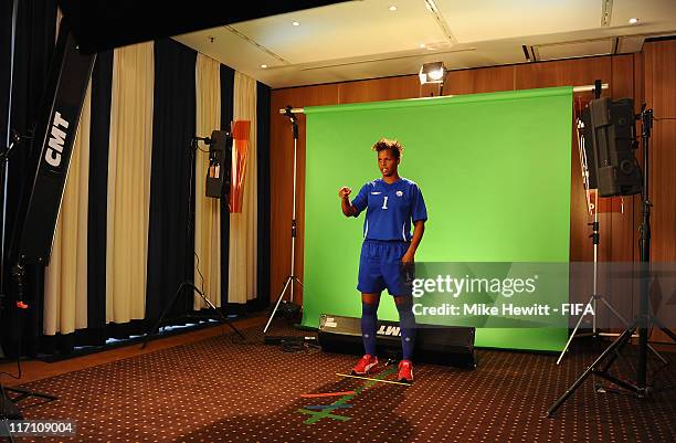 Karina LeBlanc of Canada during the FIFA portrait session on June 22, 2011 in Berlin, Germany.