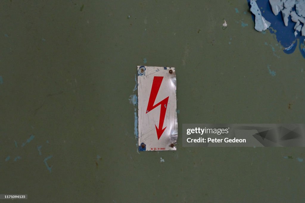 Abandoned secret soviet military base - power sign