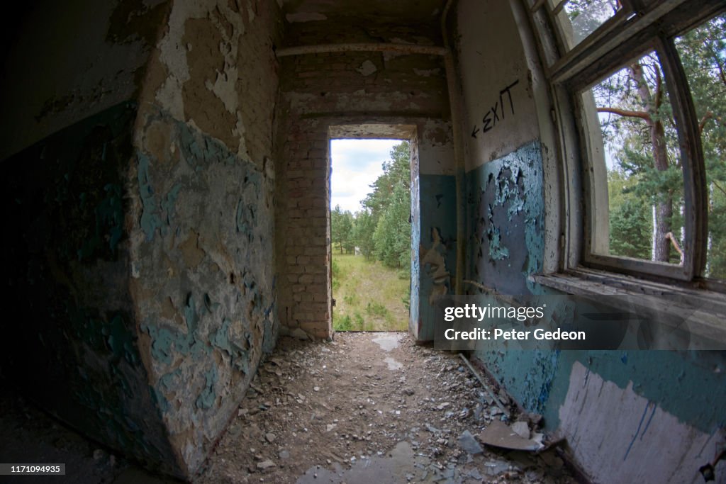 Abandoned secret soviet military base - Distressed Room with a window
