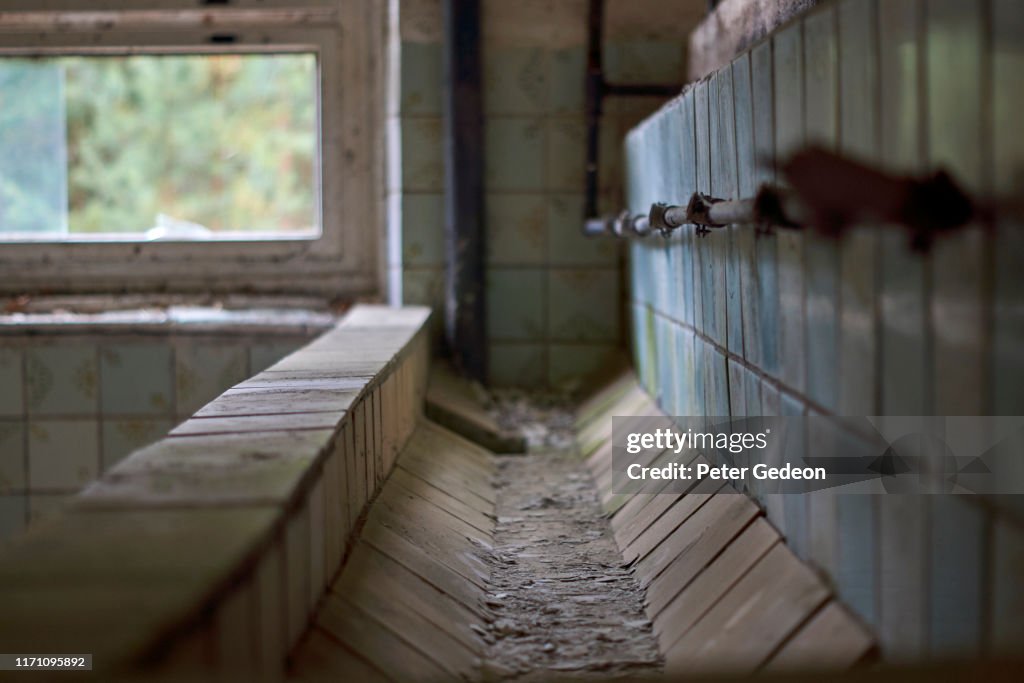 Abandoned secret soviet military base - bathroom sink