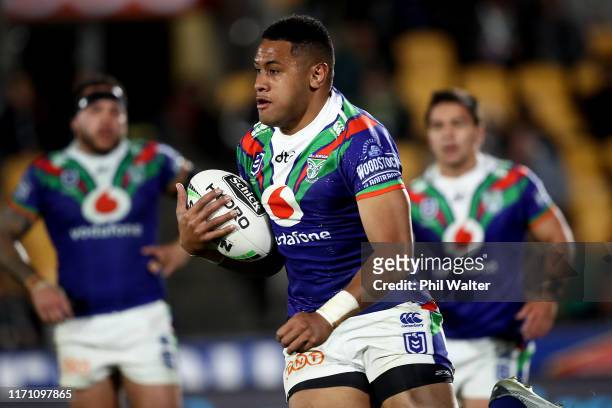David Fusitu'a of the Warriors during the round 24 NRL match between the New Zealand Warriors and the South Sydney Rabbitohs at Mt Smart Stadium on...
