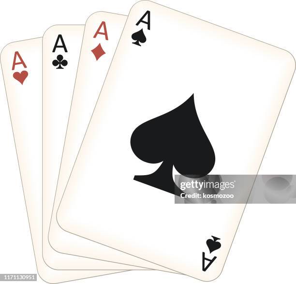 four aces - diamonds playing card stock illustrations