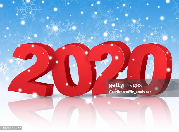 christmas background - year 2020 - 2020 reflections stock illustrations