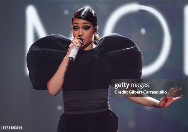 Singer Monica performs on stage during the 2019 Black Girls Rock! at NJ Performing Arts Center on August 25, 2019 in Newark, New Jersey.