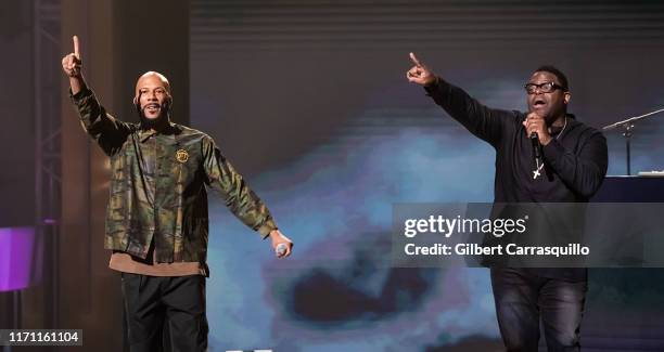 Rapper Common and singer William Murphy perform on stage during 2019 Black Girls Rock! at NJ Performing Arts Center on August 25, 2019 in Newark, New...