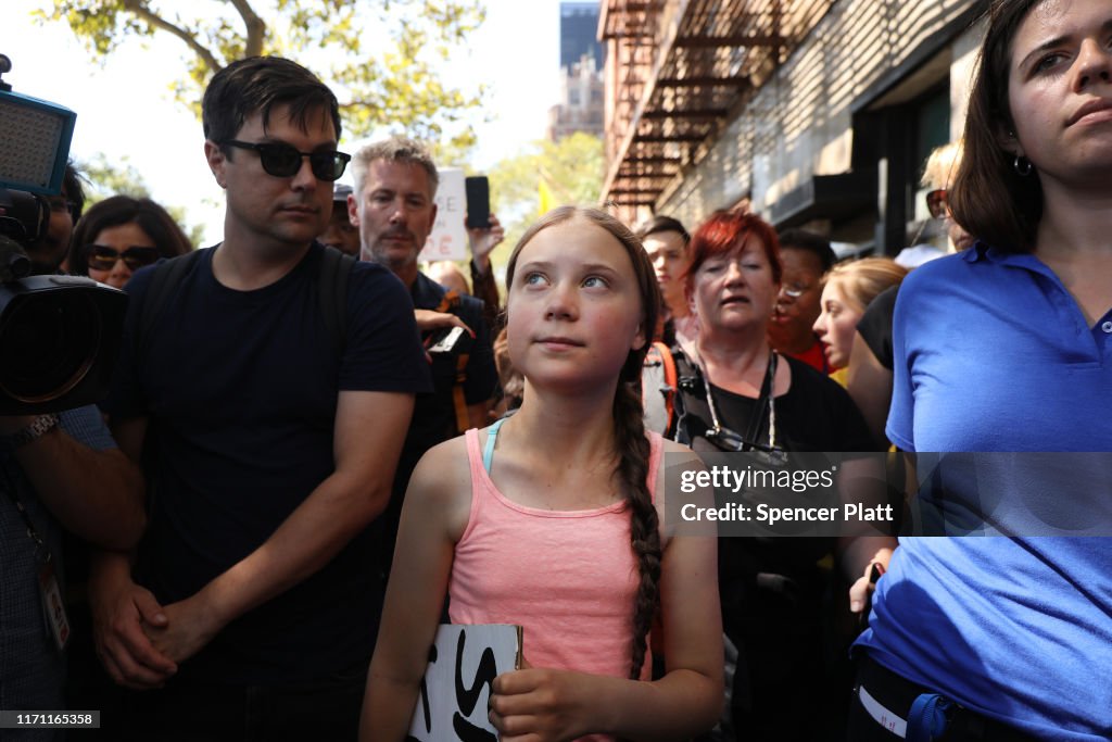 Youth Climate Activists Protest Outside United Nations