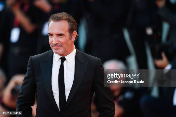 Jean Dujardin attends "J'Accuse" premiere during the 76th Venice Film Festival at Sala Grande on August 30, 2019 in Venice, Italy.