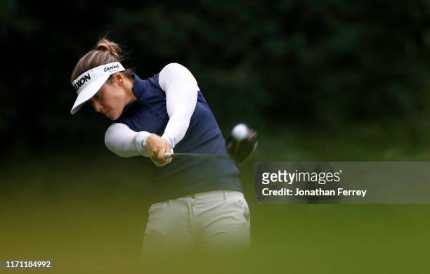Hannah Green of Australia hits on the 3rd hole during the second round of the LPGA Cambia Portland Classic at Columbia Edgewater Country Club on...