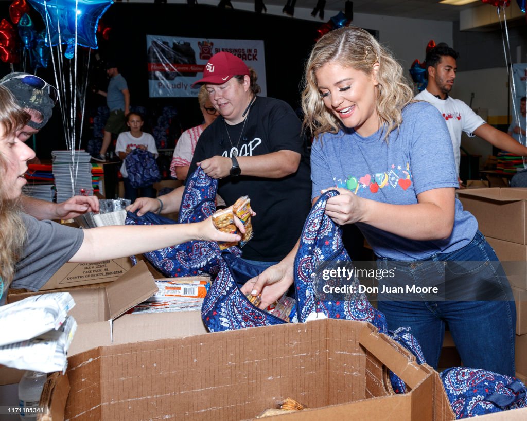 Vera Bradley x Blessings In A Backpack Event With Lauren Alaina