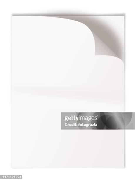 blank paper sheets - bent stock pictures, royalty-free photos & images