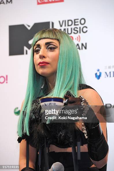 Lady Gaga attends the MTV Video Music Aid Japan Press Conference at ...
