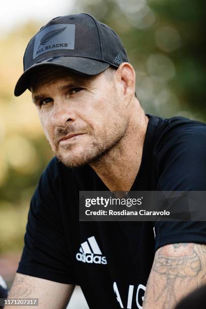 Former All Black Norm Maxwell attends at the All Blacks Clinic press preview on August 30, 2019 in Milan, Italy.