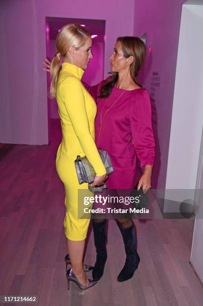 Judith Rakers and Julia-Niharika Sen attend the Deutscher Radiopreis at Elbphilharmonie on September 25, 2019 in Hamburg, Germany.