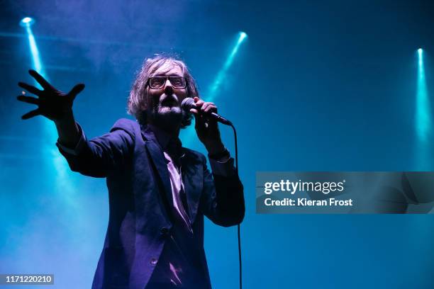 Jarvis Cocker of Jarvis Cocker presents Jarv Is performs on stage during the Electric Picnic Music Festival 2019 at Stradbally Hall Estate on August...