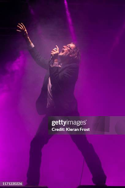 Jarvis Cocker of Jarvis Cocker presents Jarv Is performs on stage during the Electric Picnic Music Festival 2019 at Stradbally Hall Estate on August...