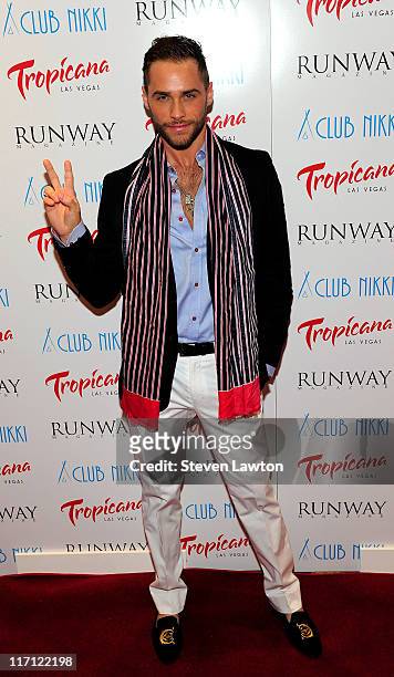Television personality/recording artist Josh Strickland arrives for the Summer issue of 'Runway Magazine' at Club Nikki inside the Tropicana Las...