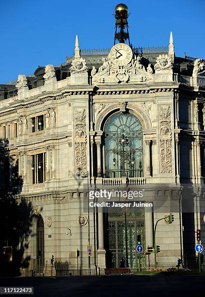 The early morning sun lights the national central Bank of Spain on June 23, 2011 in Madrid, Spain. Eurozone finance ministers are currently seeking...