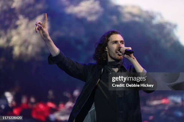 Hozier performs on stage during Electric Picnic Music Festival 2019 at Stradbally Hall Estate on August 30, 2019 in Stradbally, Ireland.