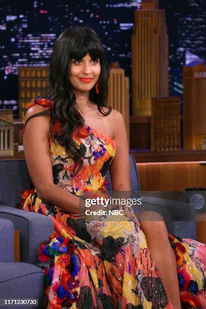 Episode 1126 -- Pictured: Actress Jameela Jamil during an interview on September 25, 2019 --