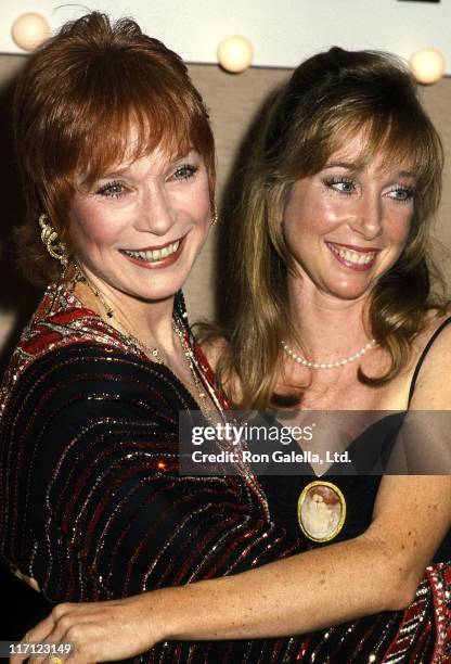 Actress Shirley MacLaine and daughter Sachi Parker attend the 31st Annual Thalians Ball on October 11, 1986 at Century Plaza Hotel in Los Angeles,...