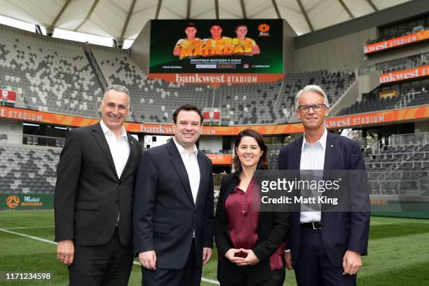 Minister for Sport John Sidoti, NSW Minister for Jobs, Investment, Tourism and Western Sydney Stuart Ayres, FFA Interim Head of Community, Football...