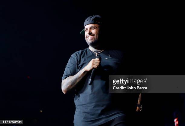 Nicky Jam performs live on stage during the Spotify ¡Viva Latino! Live on August 30, 2019 in Miami, Florida.