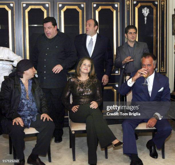 Steven Van Zandt, Lorraine Bracco and Tony Sirico ; Steve Schirripa, James Gandolfini and Michael Imperioli