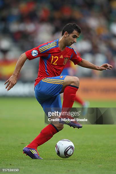 Martin Montoya of Spain during the UEFA European Under-21 Championship semi-final match between Belarus and Spain at the Viborg Stadium on June 22,...