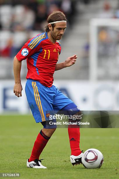 Diego Capel of Spain during the UEFA European Under-21 Championship semi-final match between Belarus and Spain at the Viborg Stadium on June 22, 2011...