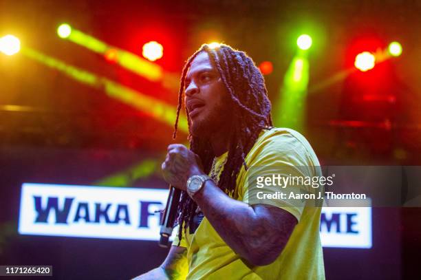 Waka Flocka performs onstage at The Aretha Franklin Amphitheatre on August 30, 2019 in Detroit, Michigan.