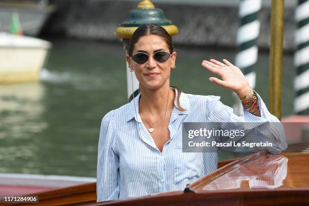Melissa Satta arrives at the 76th Venice Film Festival on August 31, 2019 in Venice, Italy.
