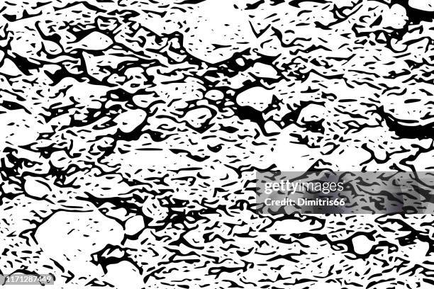 abstract black and white background - marble stone texture stock illustrations
