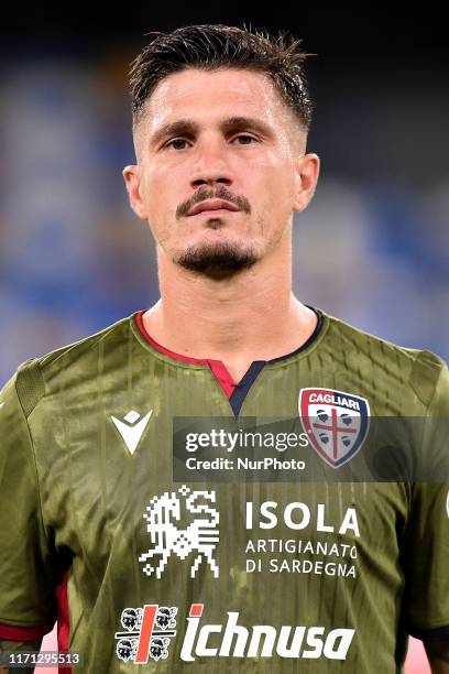 Fabio Pisacane of Cagliari Calcio during the Serie A TIM match between SSC Napoli and Cagliari Calcio at Stadio San Paolo Naples Italy on 25...