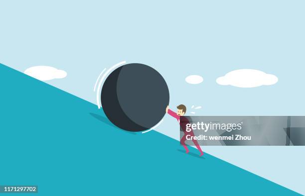 persistence - uphill stock illustrations