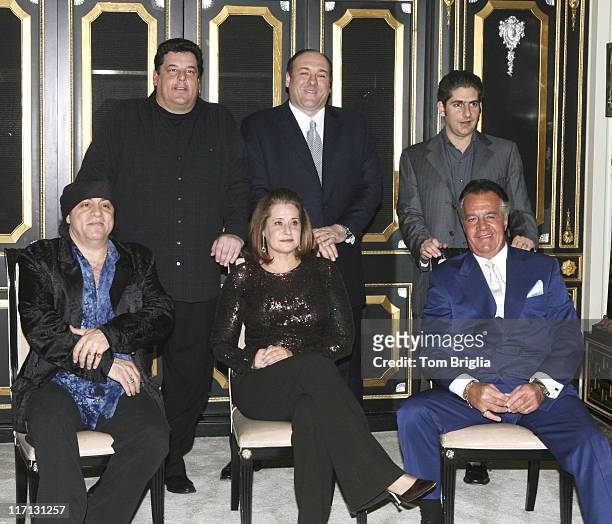 Steven Van Zandt, Lorraine Bracco and Tony Sirico ; Steve Schirripa, James Gandolfini and Michael Imperioli