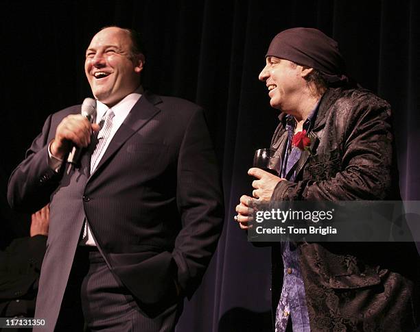 James Gandolfini and Steven Van Zandt during The Sopranos Cast Press Conference and Photocall at Atlantic City Hilton - March 25, 2006 at Atlantic...
