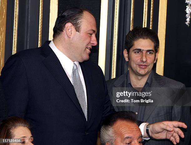 James Gandolfini and Michael Imperioli during The Sopranos Cast Press Conference and Photocall at Atlantic City Hilton - March 25, 2006 at Atlantic...